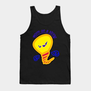 funny worm on a string Tank Top